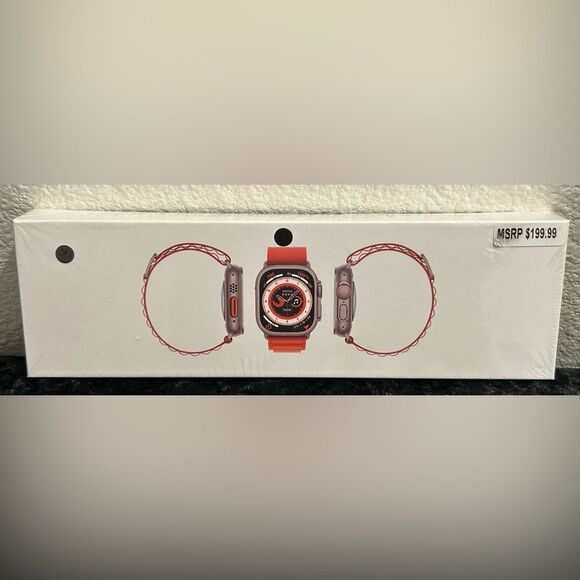 Sleek Red Smartwatch with Square Face and Modern Design - Picture 1 of 2